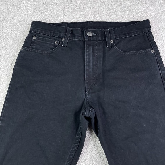 Levis Jeans Mens 32x32 Black 512 Slim Taper Mid Rise Stretch Denim - Picture 2 of 15